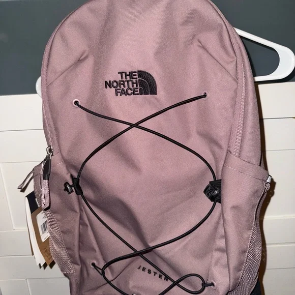The North Face Purple Backpack with Pink Bungee and Straps The North Face Jester Backpack Magenta Pink Purple GUC | eBay main image 3